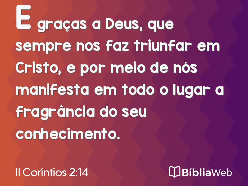 II Coríntios 2:14 em imagem para compartilhar