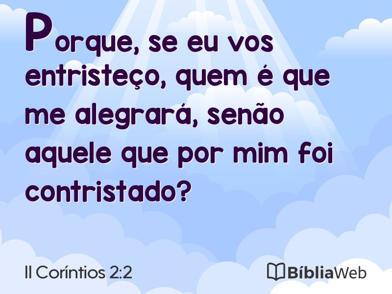 II Coríntios 2:2 em imagem para compartilhar
