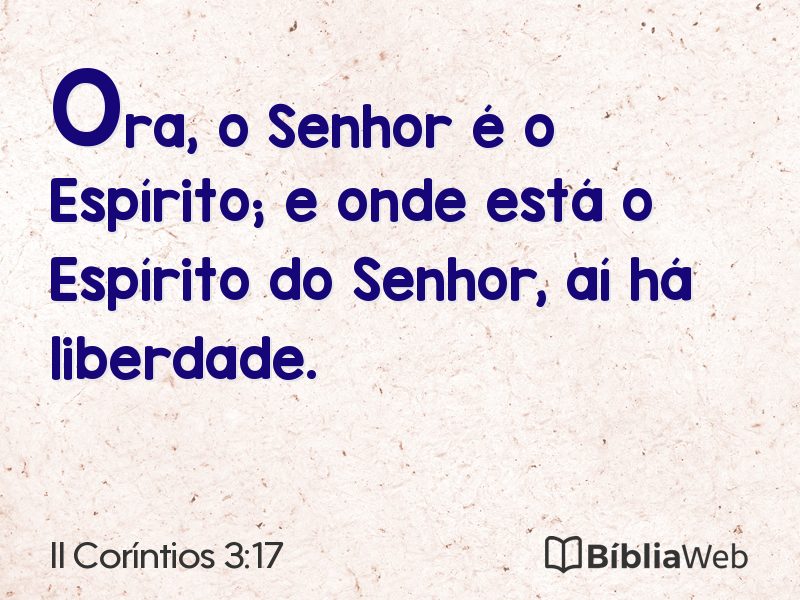 II Coríntios 3:17 em imagem para compartilhar