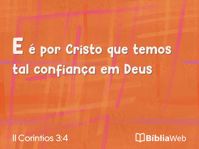 II Coríntios 3:4 em imagem para compartilhar