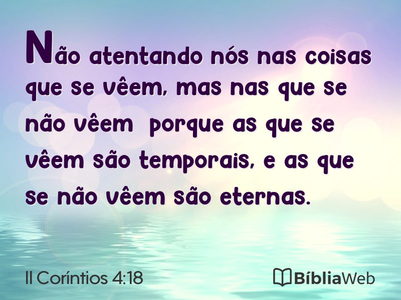 II Coríntios 4:18 em imagem para compartilhar