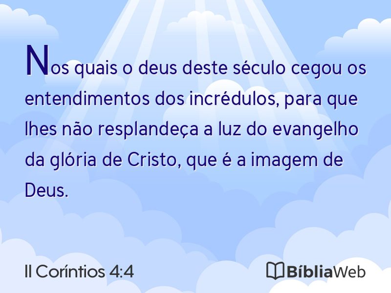 II Coríntios 4:4 em imagem para compartilhar