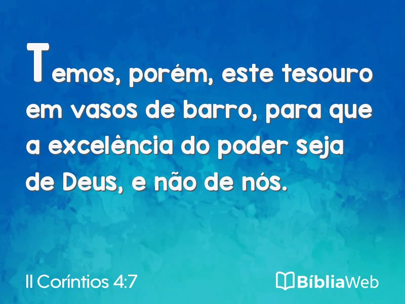 II Coríntios 4:7 em imagem para compartilhar