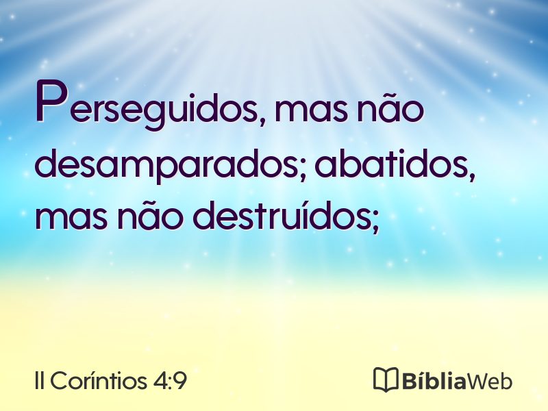 II Coríntios 4:9 em imagem para compartilhar