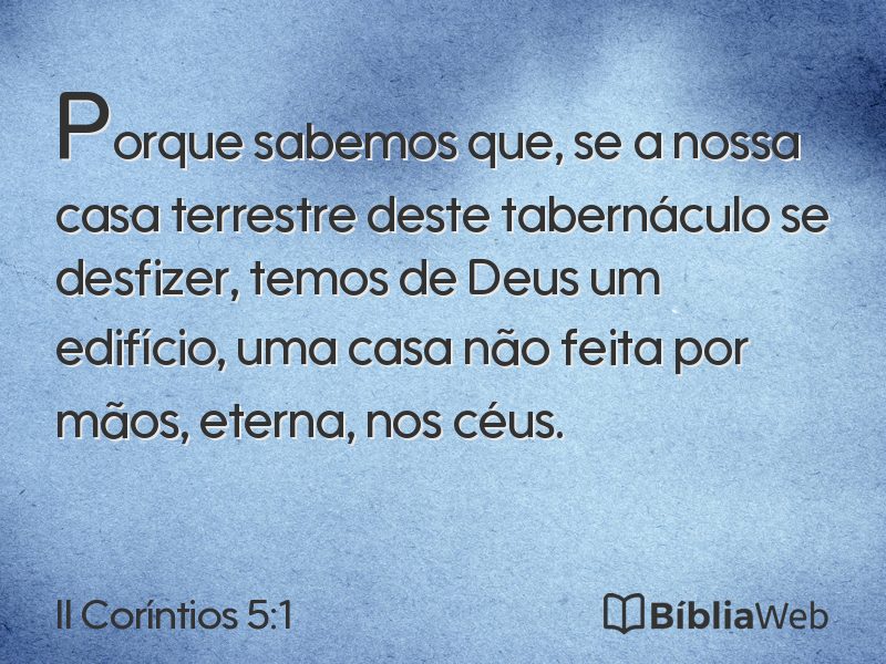 II Coríntios 5:1 em imagem para compartilhar