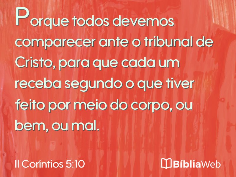 II Coríntios 5:10 em imagem para compartilhar