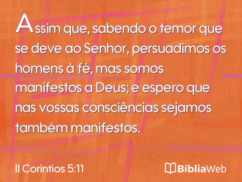 II Coríntios 5:11 em imagem para compartilhar
