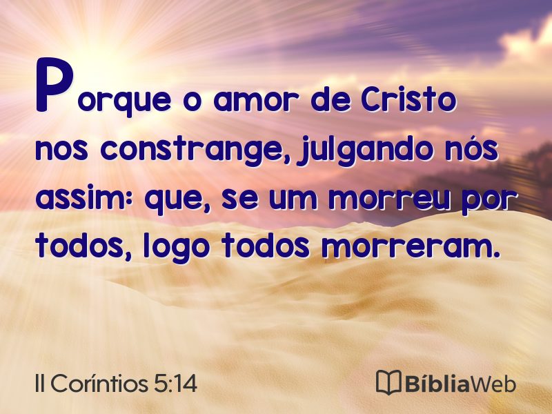 II Coríntios 5:14 em imagem para compartilhar