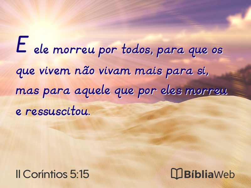 II Coríntios 5:15 em imagem para compartilhar