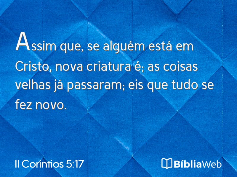 II Coríntios 5:17 em imagem para compartilhar