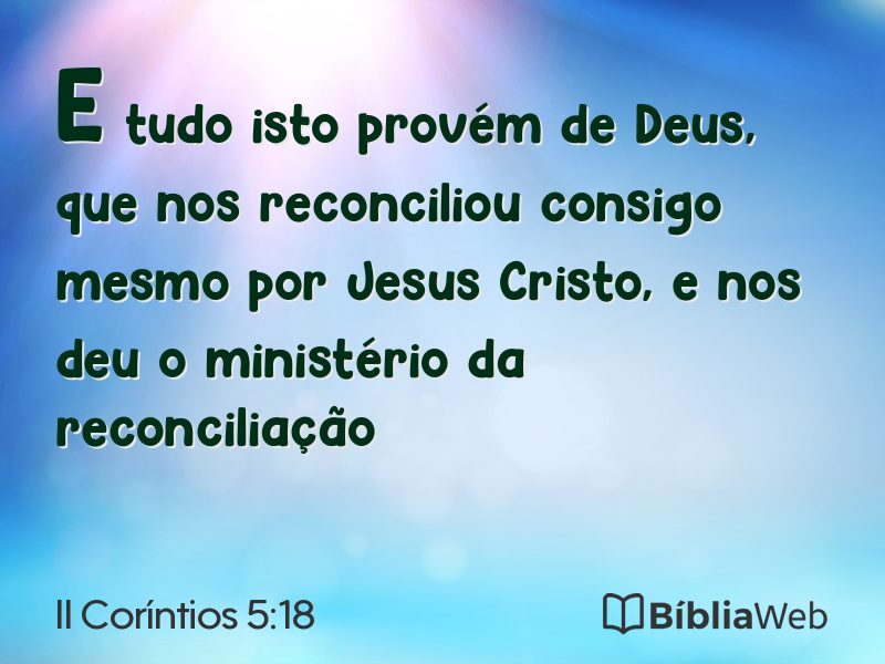 II Coríntios 5:18 em imagem para compartilhar