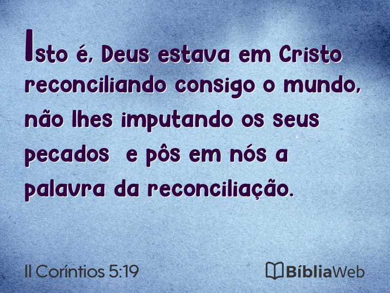 II Coríntios 5:19 em imagem para compartilhar