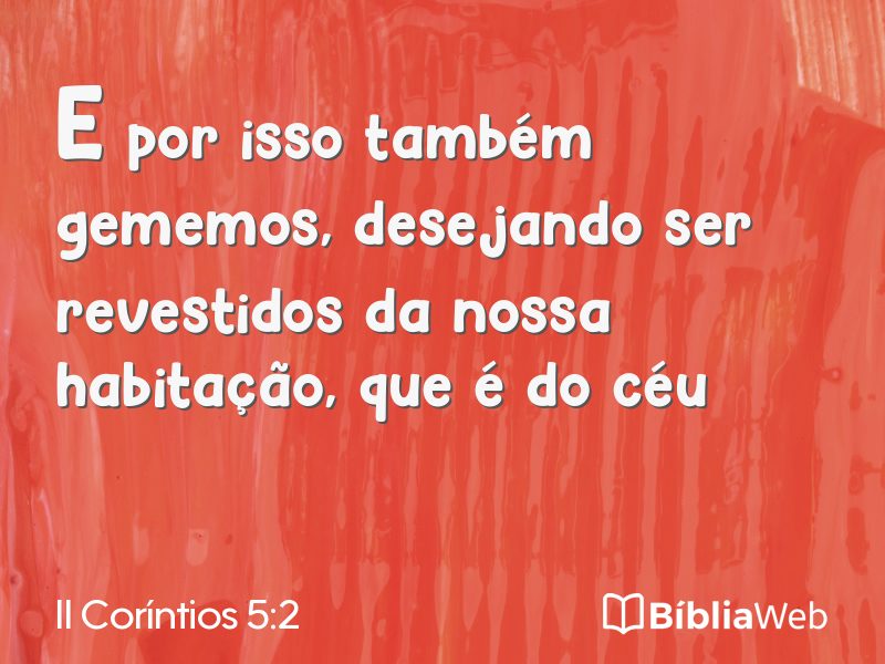 II Coríntios 5:2 em imagem para compartilhar