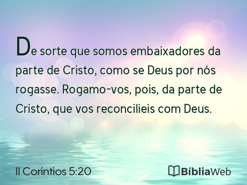II Coríntios 5:20 em imagem para compartilhar