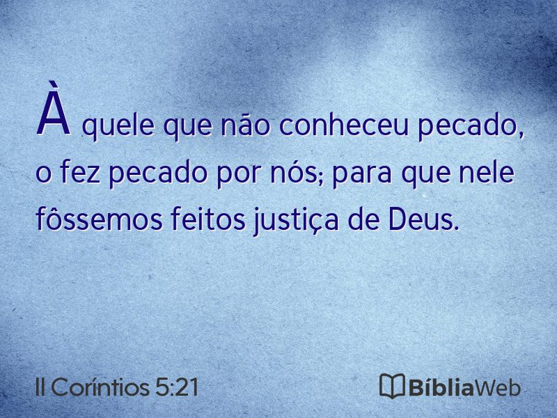 II Coríntios 5:21 em imagem para compartilhar