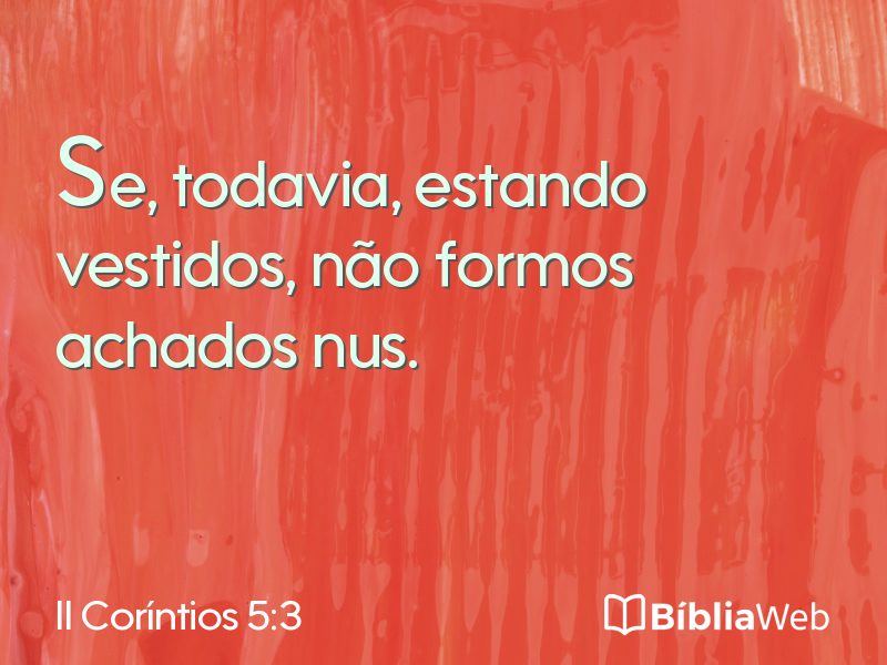 II Coríntios 5:3 em imagem para compartilhar
