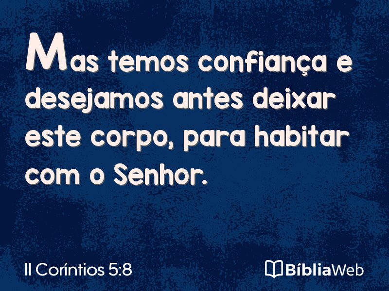 II Coríntios 5:8 em imagem para compartilhar