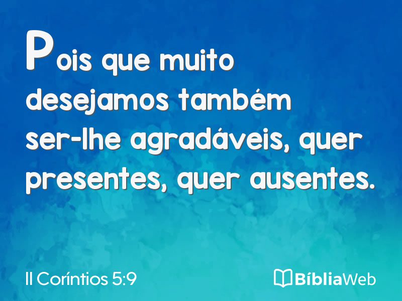 II Coríntios 5:9 em imagem para compartilhar