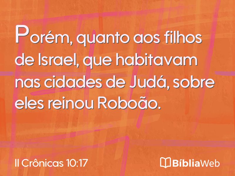 II Crônicas 10:17 em imagem para compartilhar