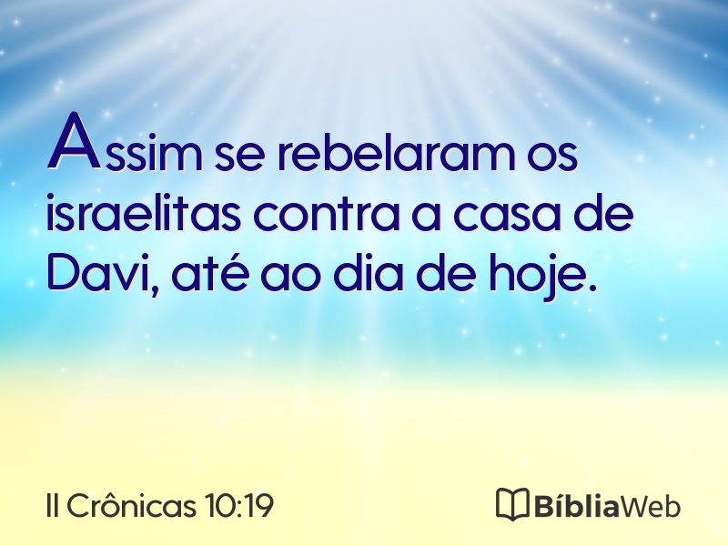 II Crônicas 10:19 em imagem para compartilhar