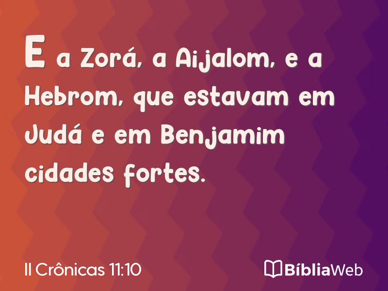 II Crônicas 11:10 em imagem para compartilhar