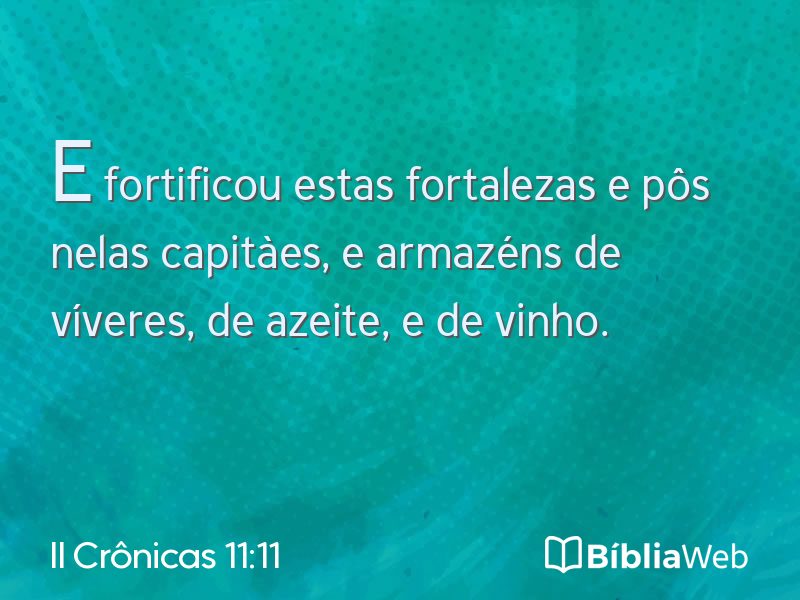 II Crônicas 11:11 em imagem para compartilhar