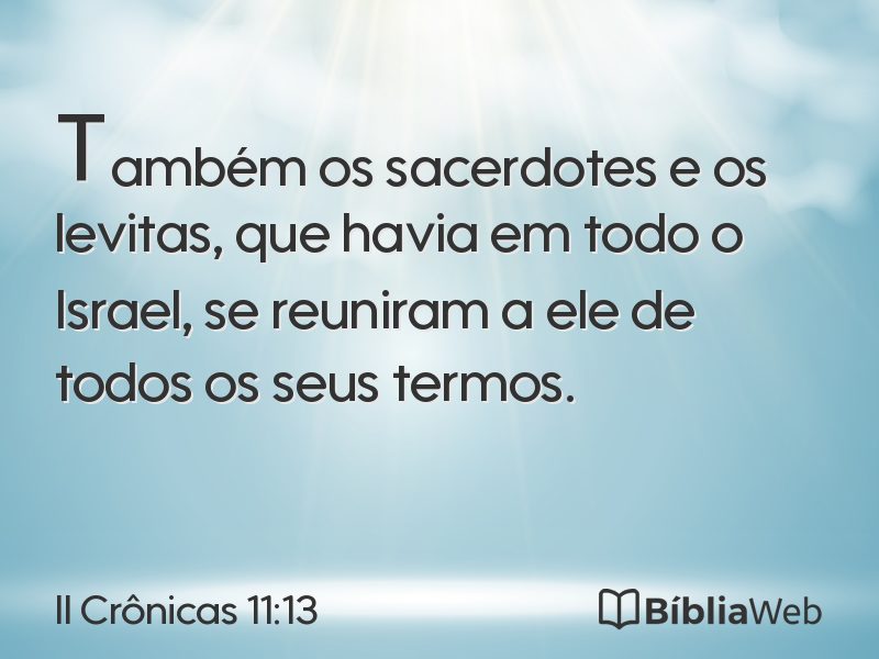 II Crônicas 11:13 em imagem para compartilhar