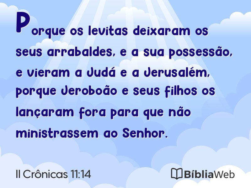 II Crônicas 11:14 em imagem para compartilhar