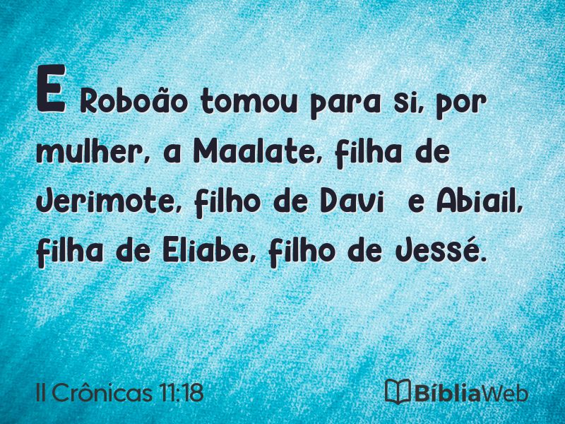 II Crônicas 11:18 em imagem para compartilhar