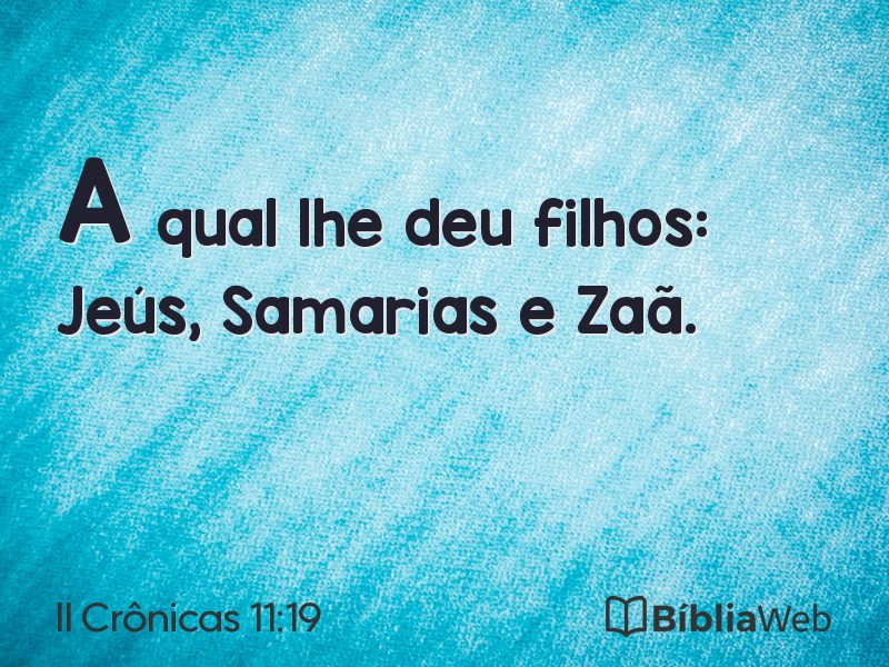 II Crônicas 11:19 em imagem para compartilhar