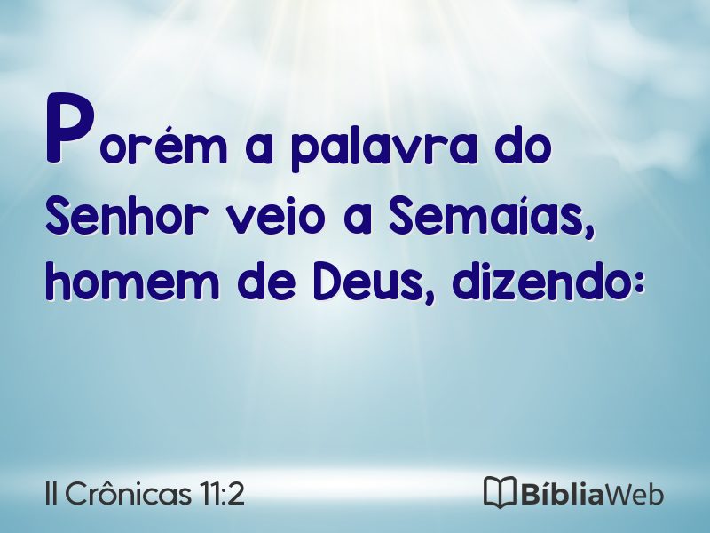 II Crônicas 11:2 em imagem para compartilhar