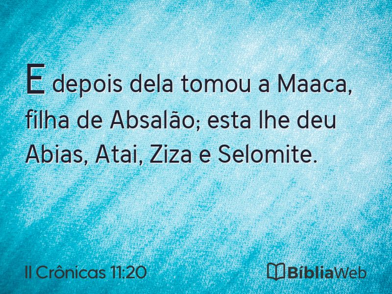 II Crônicas 11:20 em imagem para compartilhar