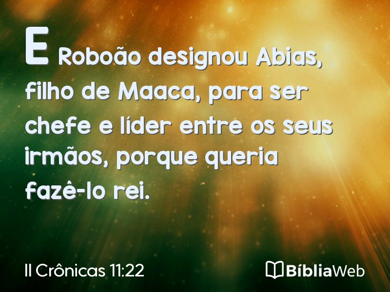 II Crônicas 11:22 em imagem para compartilhar