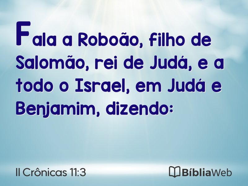 II Crônicas 11:3 em imagem para compartilhar