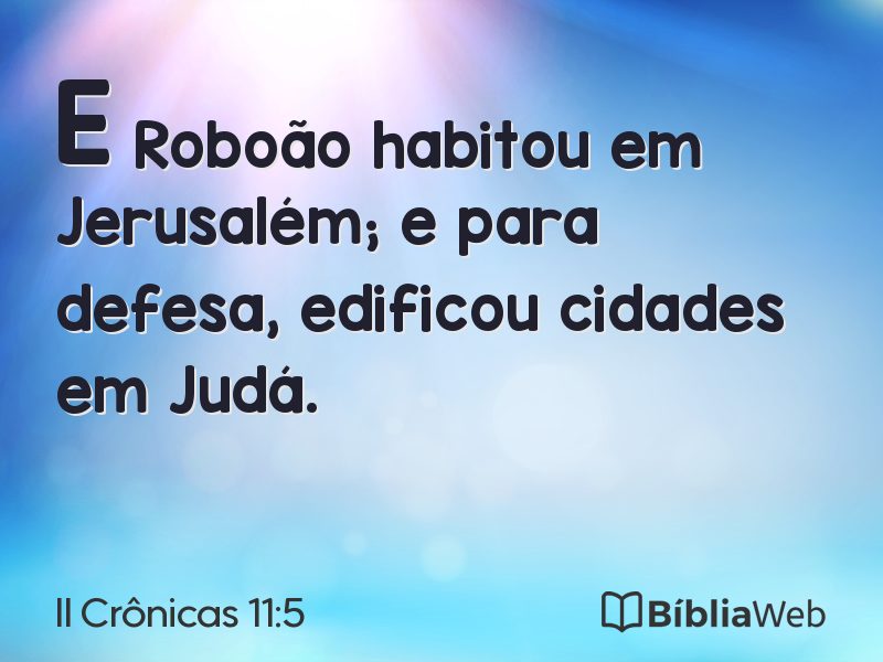 II Crônicas 11:5 em imagem para compartilhar