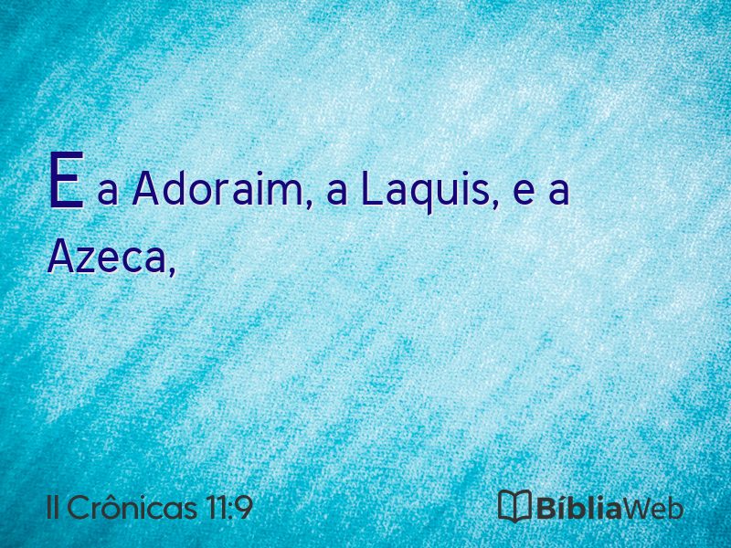 II Crônicas 11:9 em imagem para compartilhar