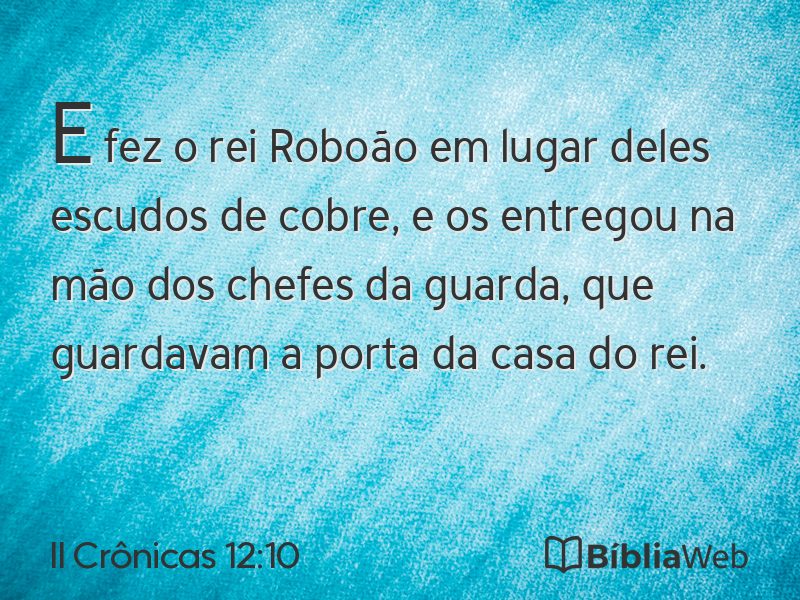 II Crônicas 12:10 em imagem para compartilhar