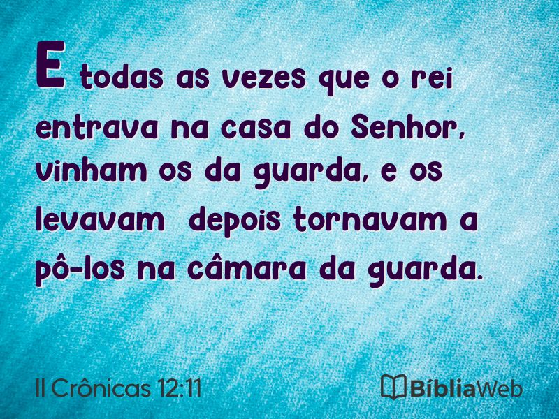 II Crônicas 12:11 em imagem para compartilhar