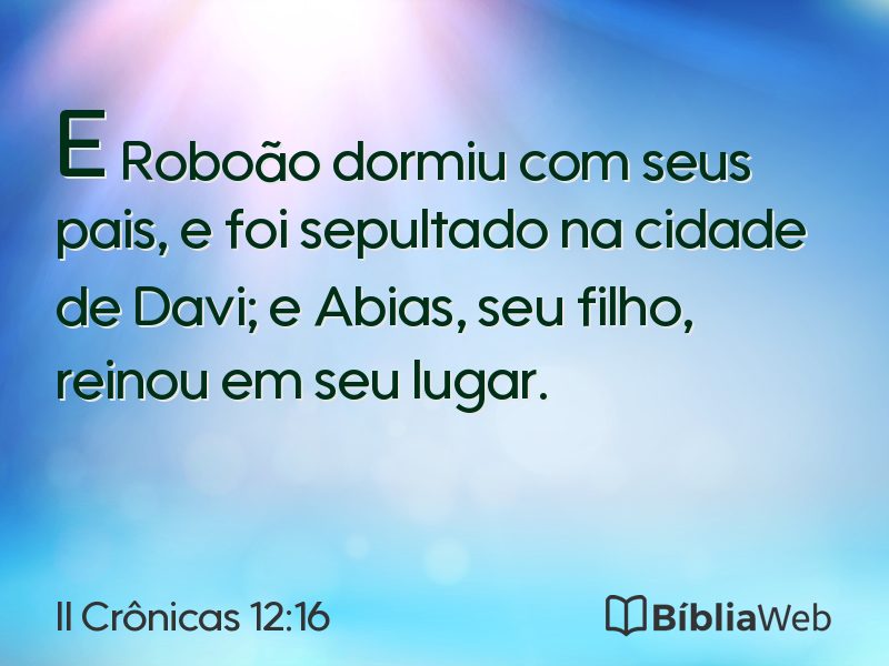 II Crônicas 12:16 em imagem para compartilhar