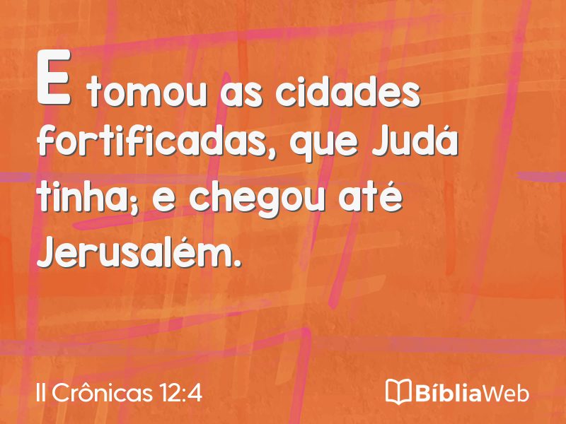 II Crônicas 12:4 em imagem para compartilhar