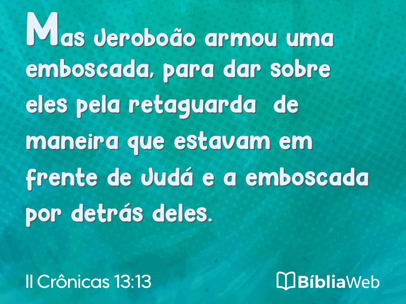 II Crônicas 13:13 em imagem para compartilhar