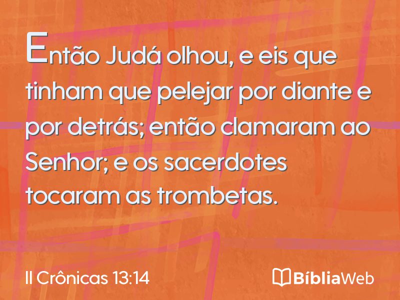 II Crônicas 13:14 em imagem para compartilhar