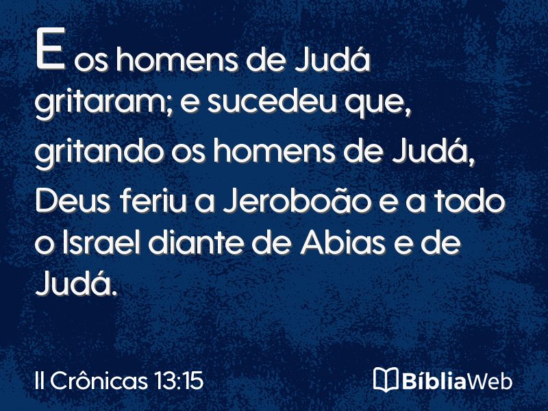 II Crônicas 13:15 em imagem para compartilhar