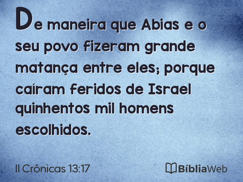 II Crônicas 13:17 em imagem para compartilhar