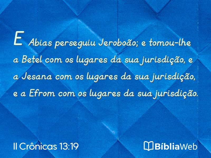 II Crônicas 13:19 em imagem para compartilhar