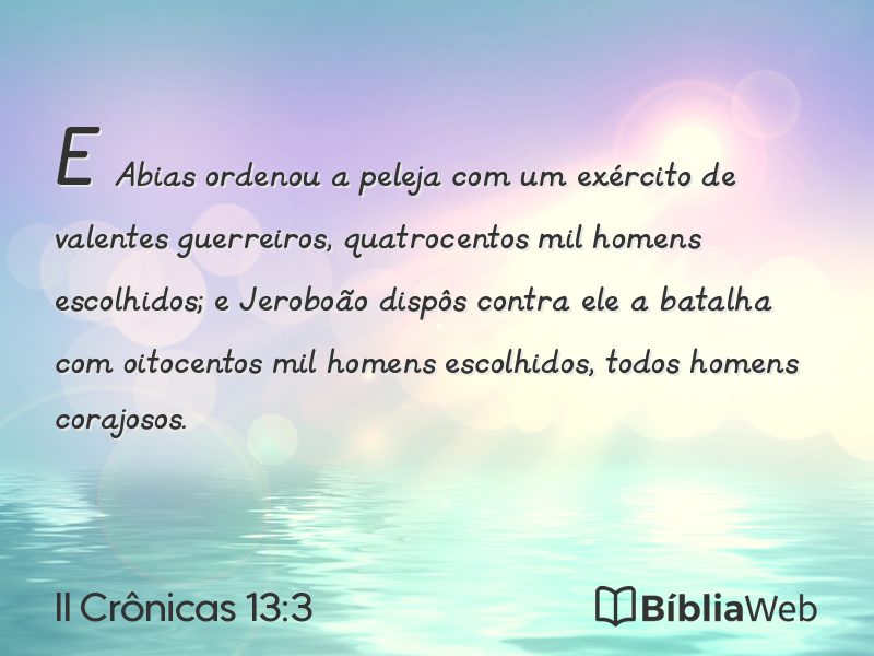 II Crônicas 13:3 em imagem para compartilhar