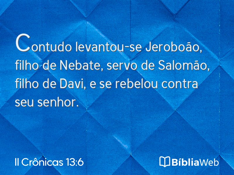 II Crônicas 13:6 em imagem para compartilhar