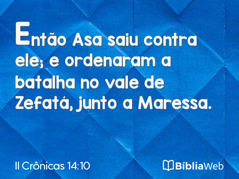 II Crônicas 14:10 em imagem para compartilhar