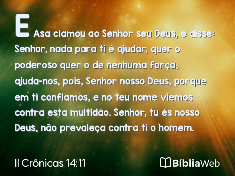 II Crônicas 14:11 em imagem para compartilhar