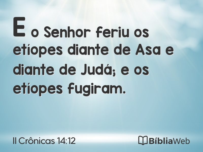 II Crônicas 14:12 em imagem para compartilhar